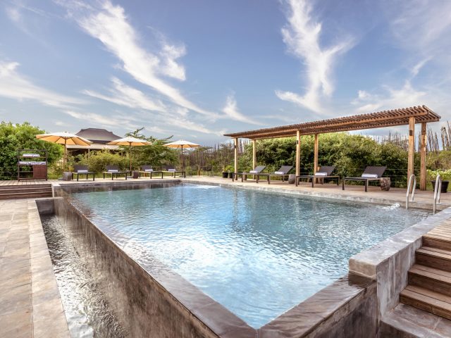 Poolside relaxation