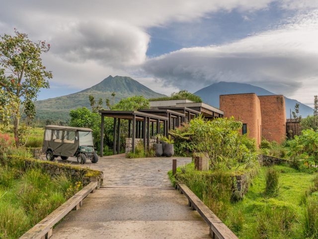 Singita Volcanoes National Park Entrance to Lodge